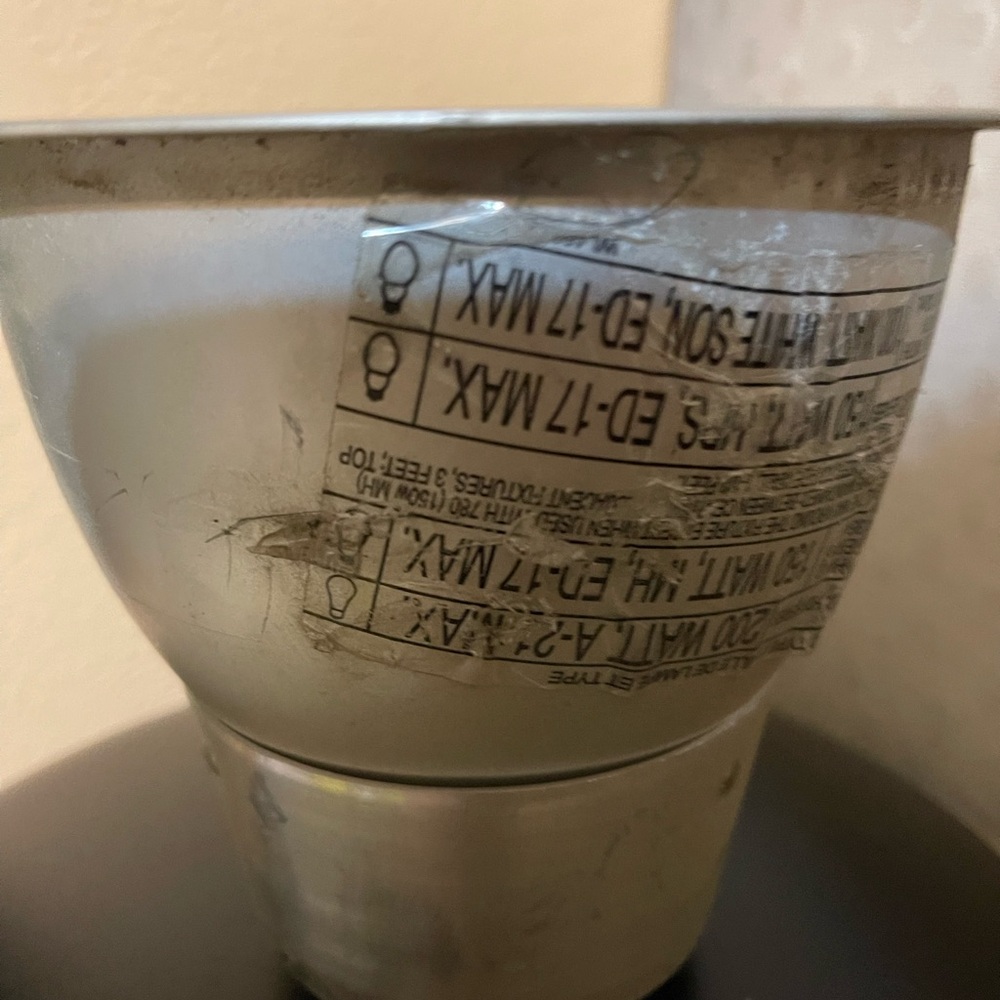 Source Unknown Silver Reflector Lamp